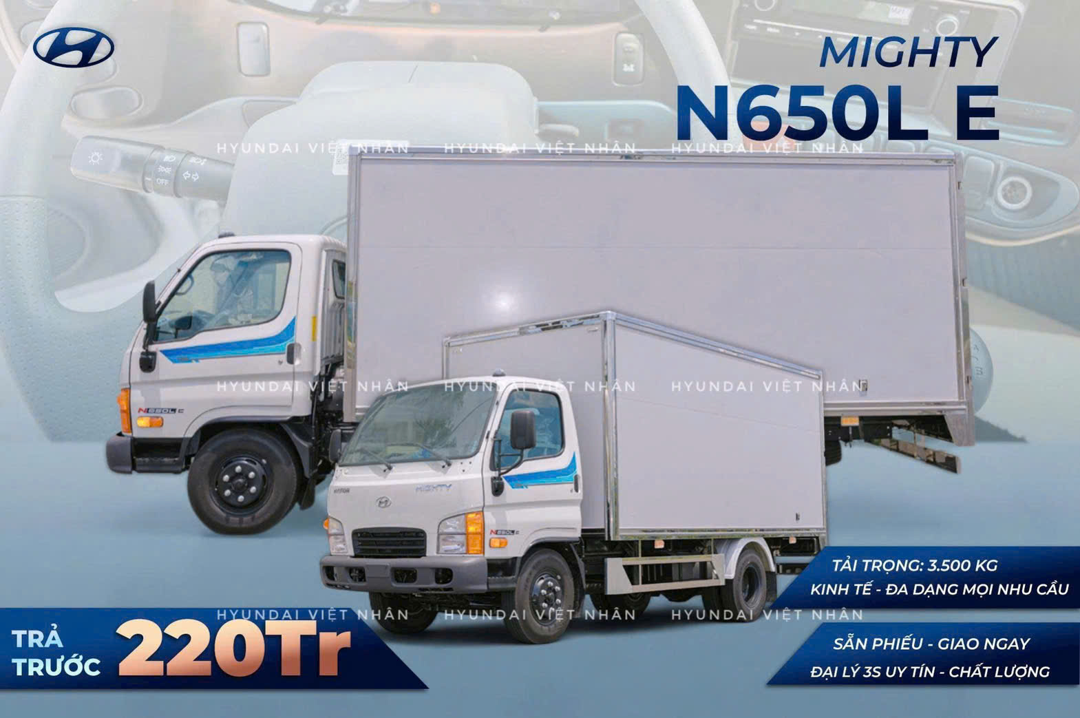 Hyundai n650 thùng kín
